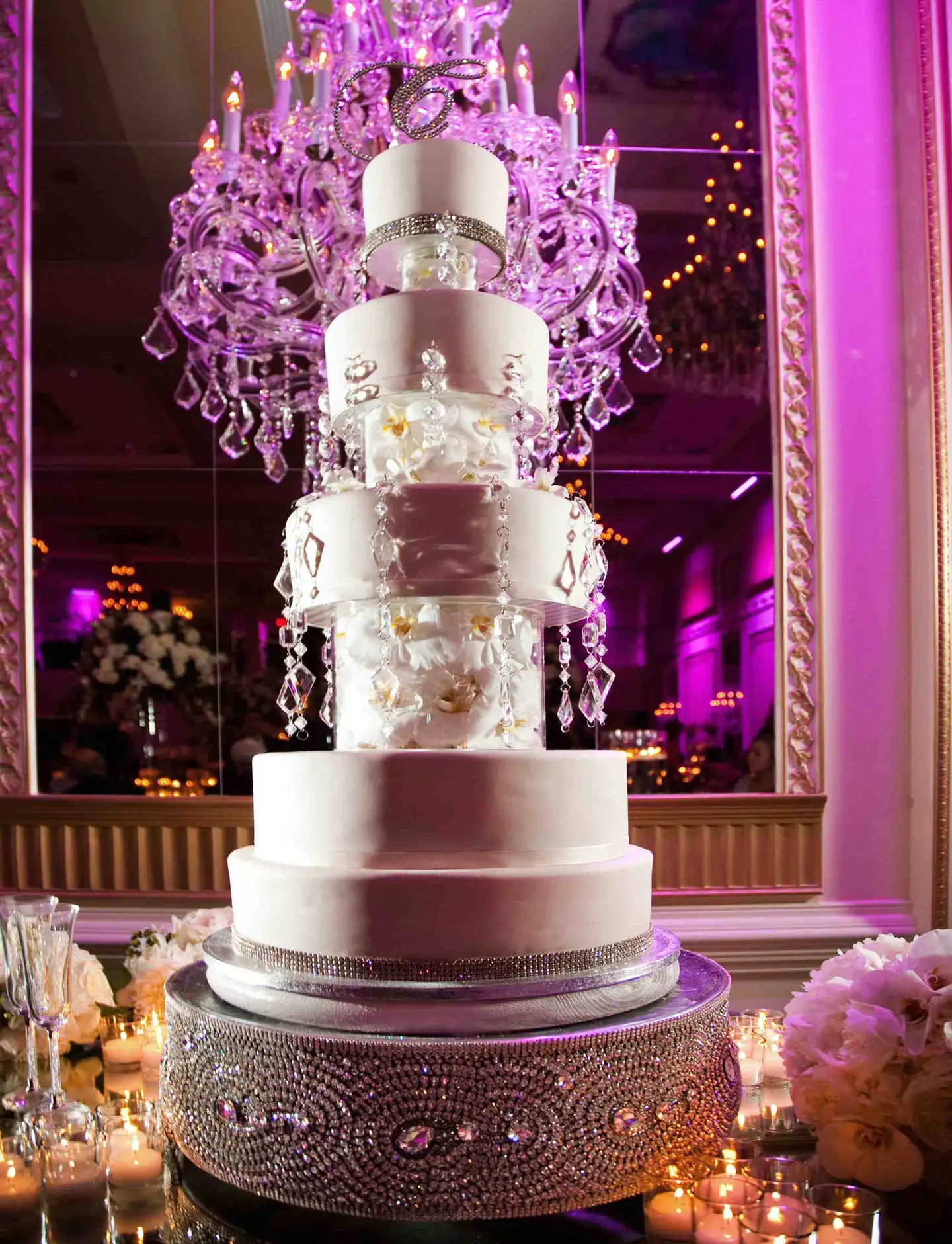 Wedding cake with crystals | Honestweddingadvice.com