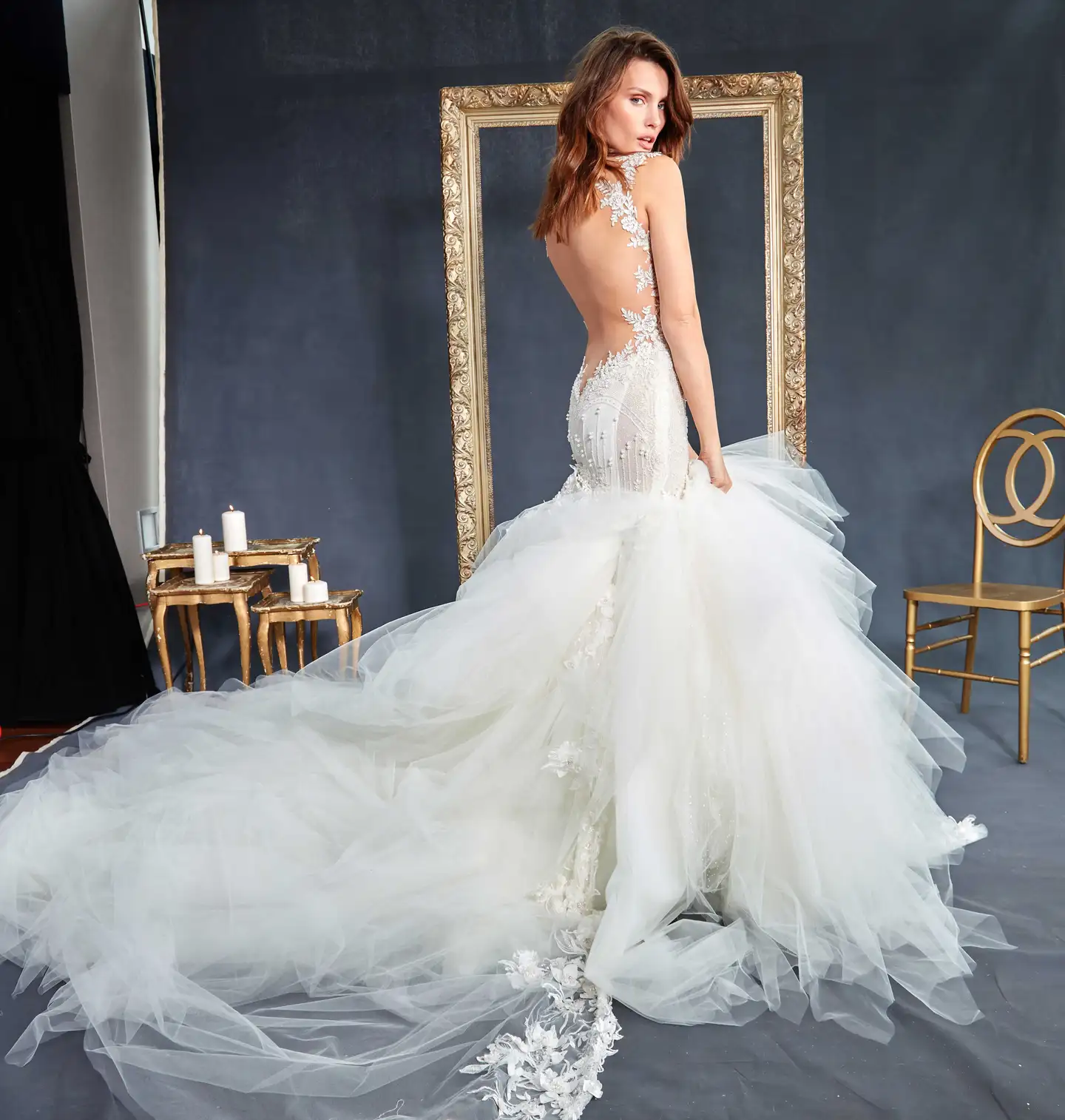 Adrienne bailon wedding dress designer clearance