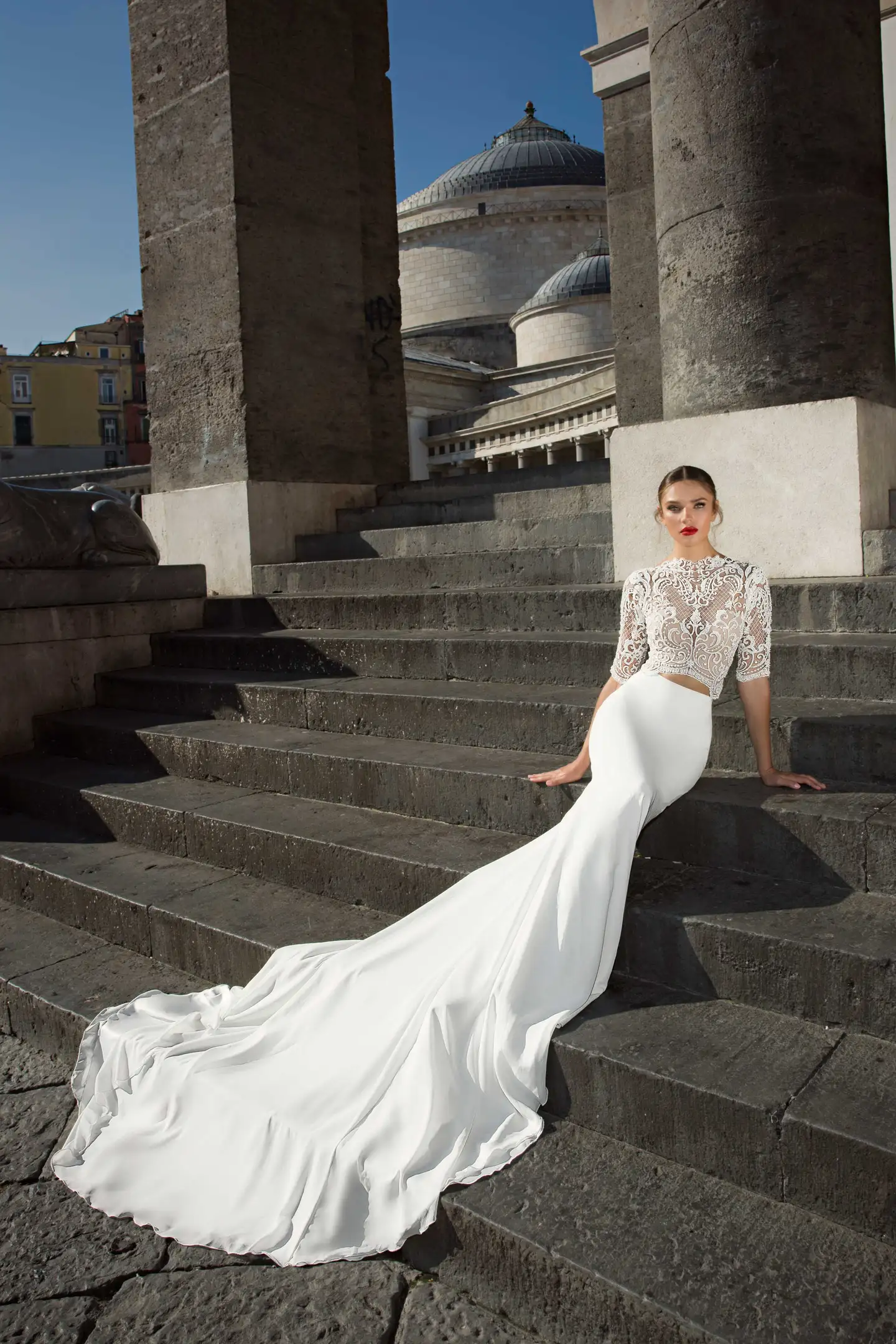Gowns with Trains Inspired by Adrienne Bailon s Wedding Look