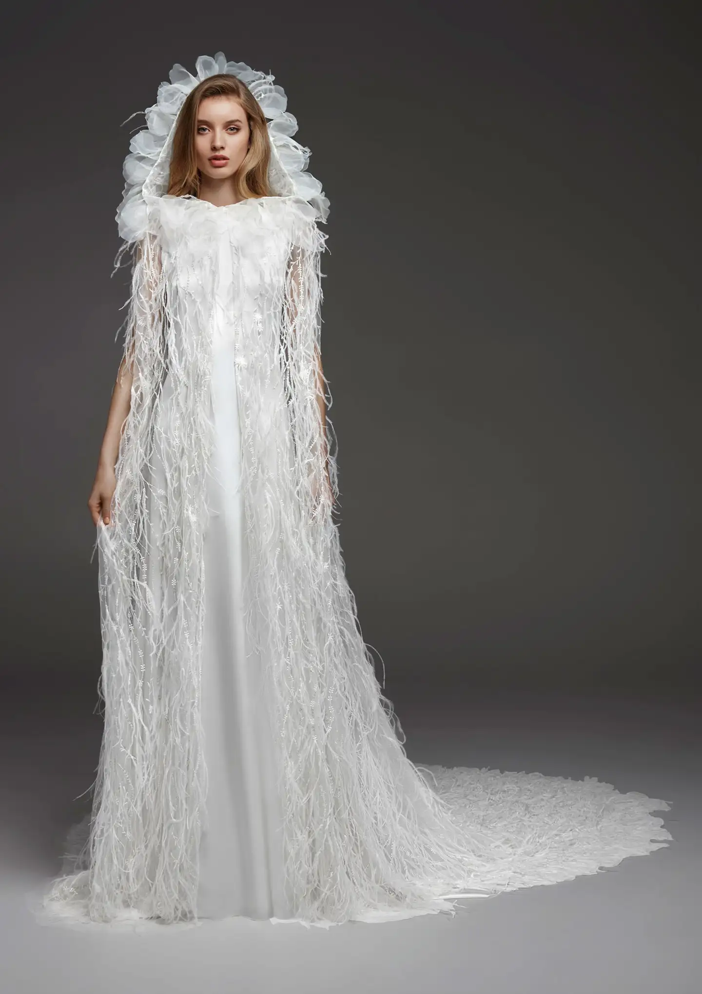 14 Unique Wedding Dresses with Capes Hoods Cloaks