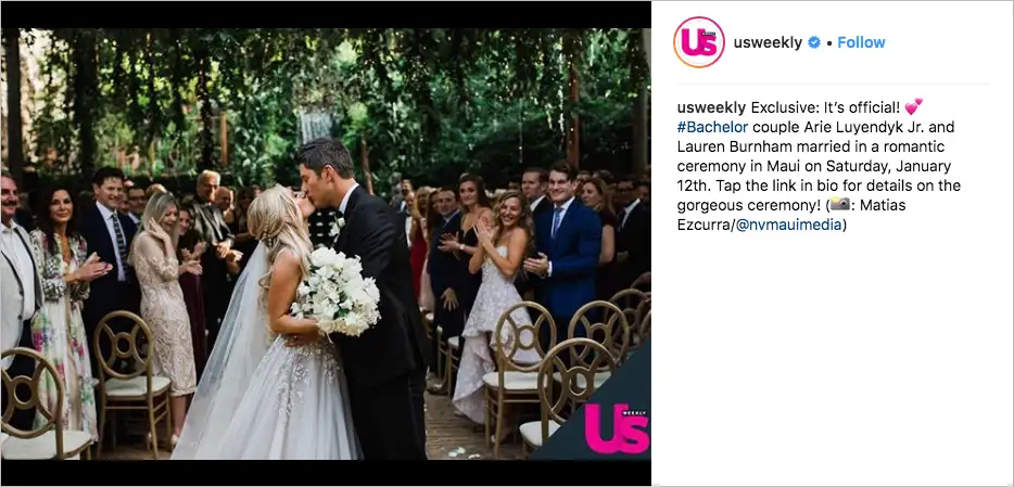 The Bachelor s Arie Luyendyk Jr. Lauren Burnham Are Married