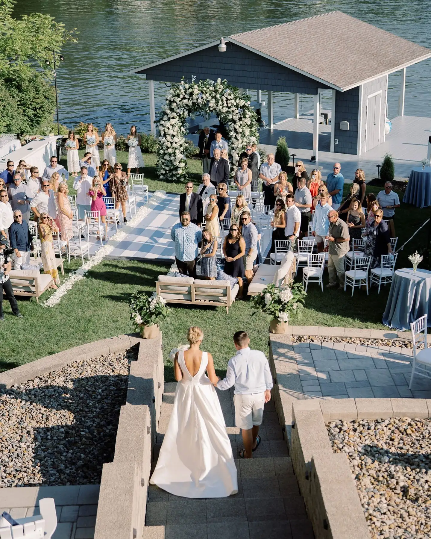 A Casual Wedding Inspired by The Hamptons at a Lake House