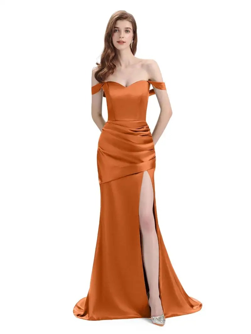 Burnt orange wedding guest dress best sale
