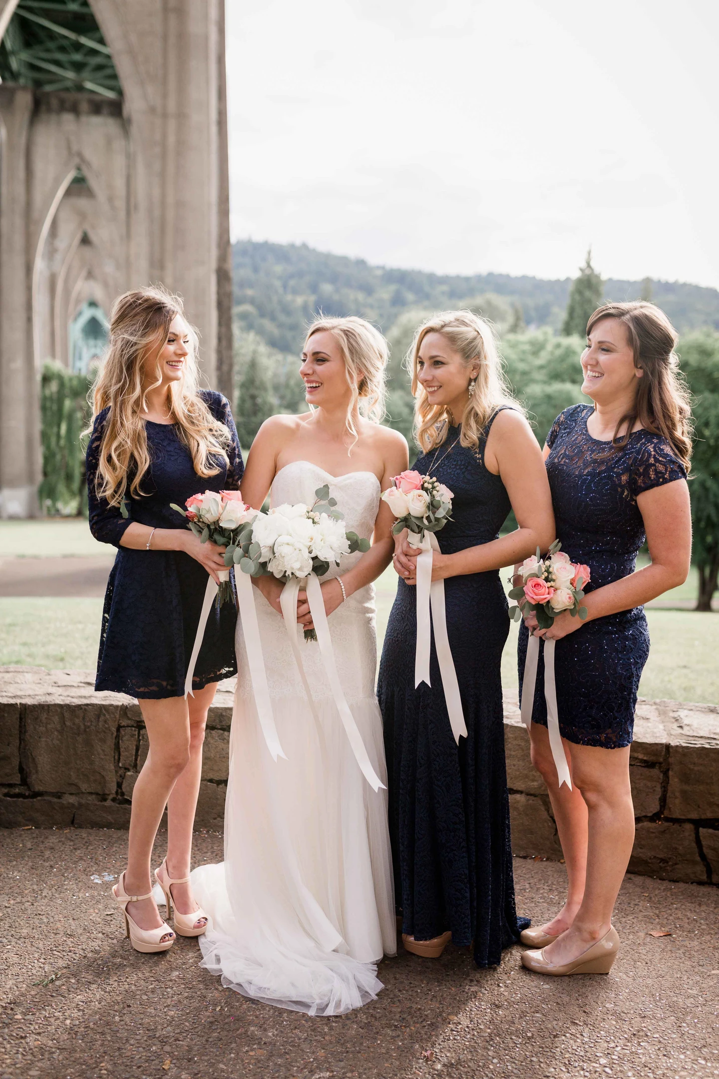 Navy-Hued Bridesmaid Dresses for Winter Weddings