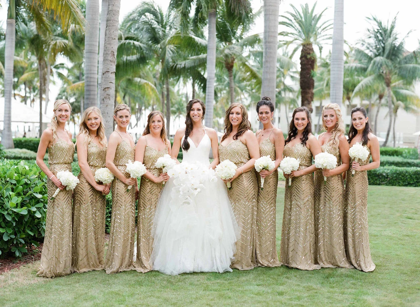 7 Dresses for Your Bridesmaids in Shimmering Gold