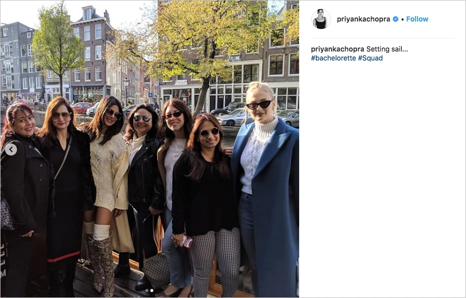 princess polly baby blue dress Priyanka Chopra flaunts feathered Lebanese look in Amsterdam