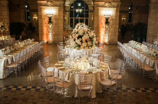 Museum Reception Table Setup
